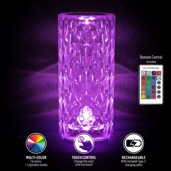 Multicolor Clear Decor Lamp - 16 Colors and 4 Dynamic Modes, Remote Control