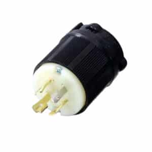 Fiche mâle NEMA L14-20P 20 A 125/250 V Twist-Lock. Connexion sécurisée pour générateurs et équipements industriels.