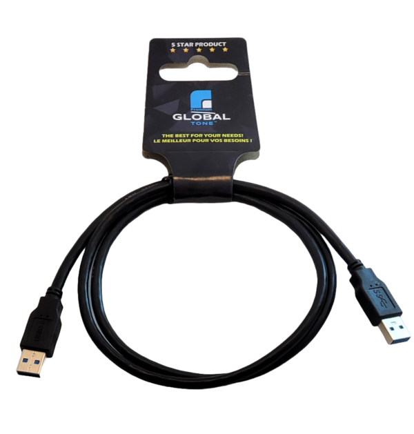 Câble USB 3.0 Type A vers Type A (Mâle à Mâle) - 3 pieds - Noir