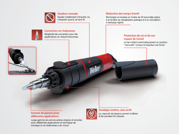 Butane soldering iron 25-75W Weller