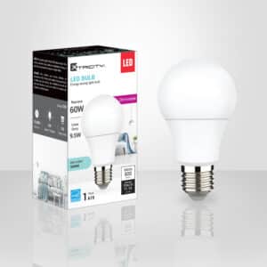 Ampoule DEL Xtricity 9.5 W équivalent 60 W, 800 lumens, 5000 K lumière du jour, dimmable, culot E26, idéale pour éclairage résidentiel ou bureau.