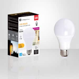 Ampoule DEL Xtricity 17 W équivalent 100 W, 1600 lumens, 3000 K blanc doux, dimmable, culot E26, idéale pour éclairage principal maison.