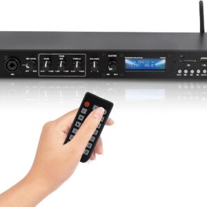 Préamplificateur Récepteur Bluetooth Pro Audio - Système d'Enregistrement Numérique en Rack, Mode Enregistrement, Radio FM