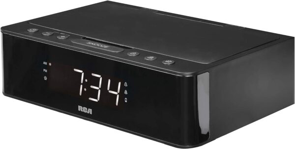 RCA Dual Alarm Clock with UVC Sanitizer