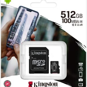 Discover the Kingston Canvas Select Plus 512GB MicroSD card (ref. SDCS2/512GBCR), offering optimal performance, superior reliability and large storage capacity for your digital devices. Lifetime warranty.