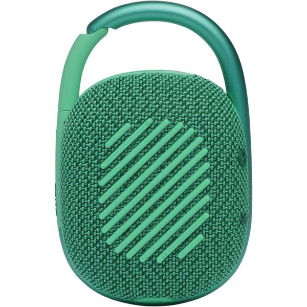 Découvrez le JBL Clip 4, enceinte portable au son JBL Original Pro Sound riche et aux basses percutantes. Design ultra-portable avec mousqueton intégré, étanche IP67 et jusqu'à 10 heures d'autonomie. Parfait pour tous vos déplacements.