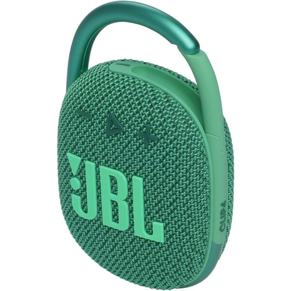 Découvrez le JBL Clip 4, enceinte portable au son JBL Original Pro Sound riche et aux basses percutantes. Design ultra-portable avec mousqueton intégré, étanche IP67 et jusqu'à 10 heures d'autonomie. Parfait pour tous vos déplacements.