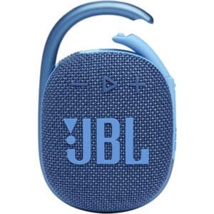 Discover the JBL Clip 4, a portable speaker with rich JBL Original Pro Sound and punchy bass. Ultra-portable design with integrated carabiner, IP67 waterproofing and up to 10 hours of battery life. Perfect for all your travels.