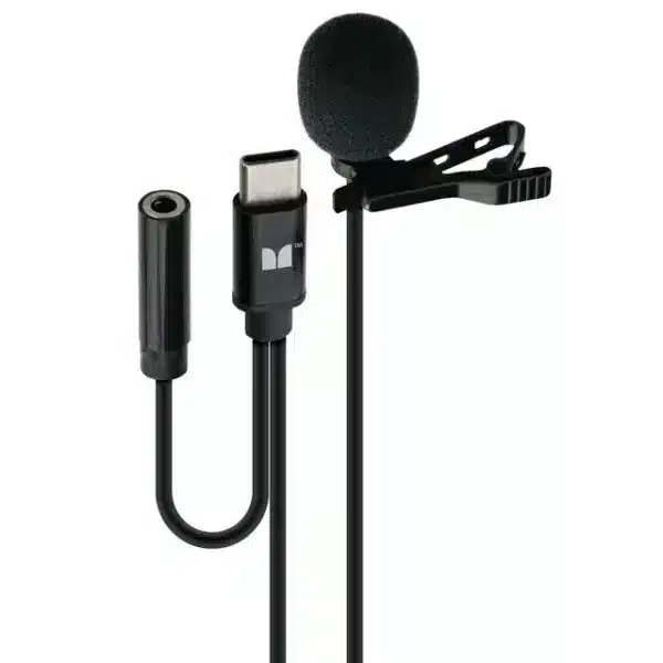 Lavalier Clip-On lapel microphone for Monster USB Type-C ports