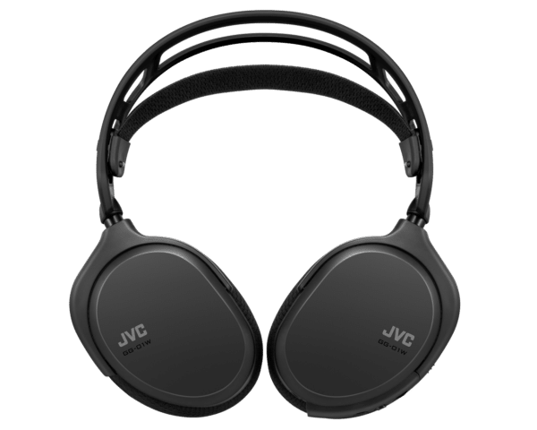 Discover JVC's GG-01W wireless gaming headset: lightweight, comfortable, with 40 mm speakers, low-latency wireless connection, and detachable noise-canceling microphone. Ideal for extended gaming sessions.