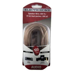 Fil de Haut-Parleurs 100 Pieds 24 AWG - ELS100 : Câble de haut-parleur de 100 pieds, gage 24 AWG, en cuivre avec isolation en PVC. Assure une conductivité optimale et une installation flexible pour une qualité audio claire. Garantie 1 an.