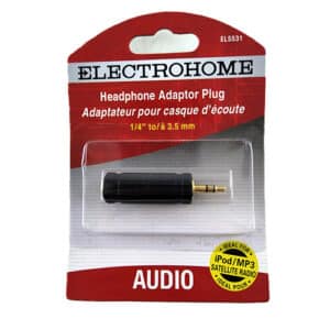 Adaptateur 6.3mm (1/4) Femelle à 3.5mm (1/8) Mâle Stéréo : Connectez facilement des périphériques audio avec des prises de tailles différentes. Adaptateur robuste en métal et plastique, idéal pour garantir une transmission audio stable et de haute qualité.