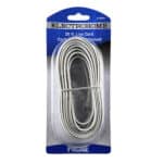 25-foot telephone patch cord, ideal for home and business telephone connections. Flexible length, RJ11 connectors, easy and durable installation.