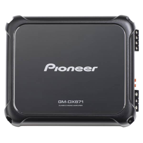 Amplificateur monobloc de classe D Pioneer GM-DX871 - Puissance maximale de 1600 W, filtre passe-bas variable, technologie Bass Boost et design compact pour une qualité sonore exceptionnelle en voiture.