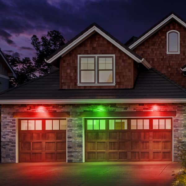 MLB7-1075-RGB: Create an outdoor ambiance with the 4-piece smart spotlight. Voice control, multicolor LED lighting, water-resistant.