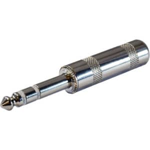 Connecteur 1/4'' TRS stéréo mâle pour câbles audio équilibrés, patch ou multipaires – idéal studio et scène.