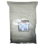 Paquet de 1000 attaches auto-bloquantes naturelles 3,6 x 150 mm. Serre-câbles en nylon blanc pour organisation et fixation professionnelle.