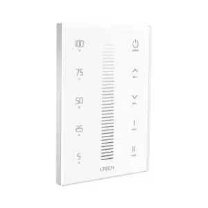 Ltech UX1 panneau tactile LED multi-zones RF / DMX512, gradation 0-100%, contrôle 4 zones, compatible WiFi et télécommande, installation facile.