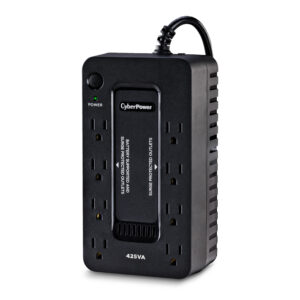 CyberPower ST425 425 VA / 260 W UPS with 8 outlets, surge protection and battery backup, ideal for PCs, consoles, routers and electronic devices.