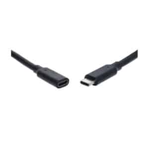 Extension USB Type-C 1 mètre pour recharge et transfert de données. Compatible avec téléphones, tablettes, MacBook et accessoires USB-C.