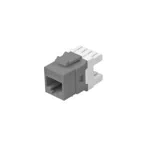 Connecteur modulaire RJ45 Cat6+ Belden AX101318 – KeyConnect (gris), performant pour Gigabit Ethernet et câblage structuré.