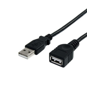 Câble d’extension USB 2.0 mâle vers femelle – 6 ft (1,8 m) noir, extension USB fiable avec transfert jusqu’à 480 Mbps, plug & play.