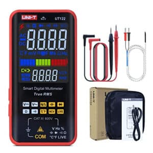 UNI-T UT122 True RMS 600 V AC/DC intelligent digital multimeter, 6000-point display, NCV, LIVE detection, Type-C rechargeable battery, ultra-slim and self-ranging.