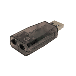 Carte de son USB avec entrée microphone et sortie écouteur, plug & play, compatible Windows et Mac, idéale pour appels, jeux et musique.