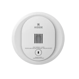 Détecteur de fumée compact Kidde 10SDR-CA à piles AA, technologie photoélectrique, alarme 85 dB, installation facile et protection fiable pour votre maison.