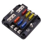 fuse block, 6-channel, LED indicator, 12V, 24V, negative ground, ATC, ATO, automotive, marine