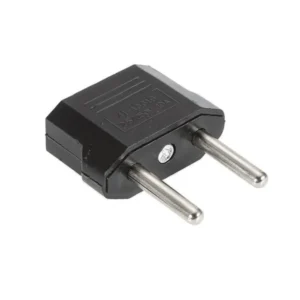 Adaptateur prise Europe 110/220V compatible laptop, chargeur de cellulaire et appareils 100–240V, idéal voyage et utilisation quotidienne.