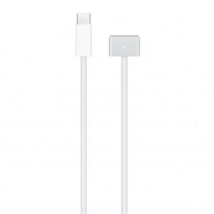 Câble USB-C vers MagSafe 3 de 1 mètre avec connecteur magnétique, câble tressé durable et voyant LED de charge. Compatible avec MacBook Air et MacBook Pro M1, M2, M3 et M4.
